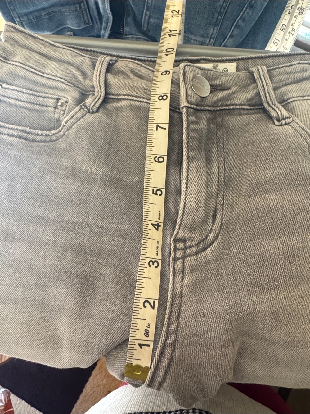 Altar'd State Mica Denim Light Gray High-Rise Flare Jeans - Picture 6 of 6